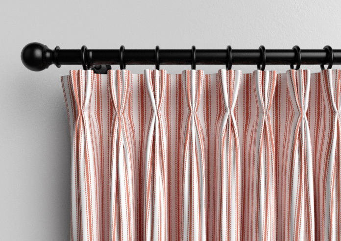 Lace Stripes, Toast Orange - Made to Measure Curtains - Image 11